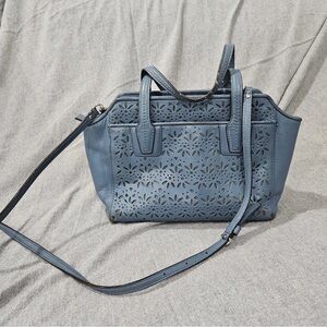 Coach Blue Laser-Cut Crossbody Bag